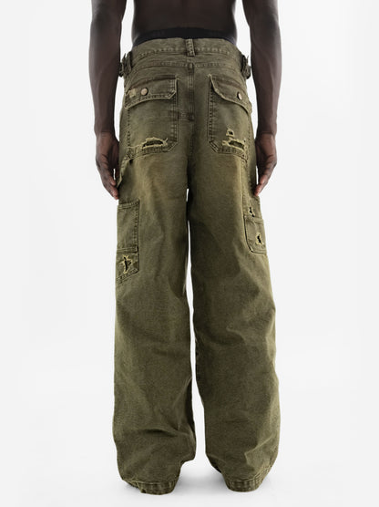 CARPENTER PANTS - OLIVE