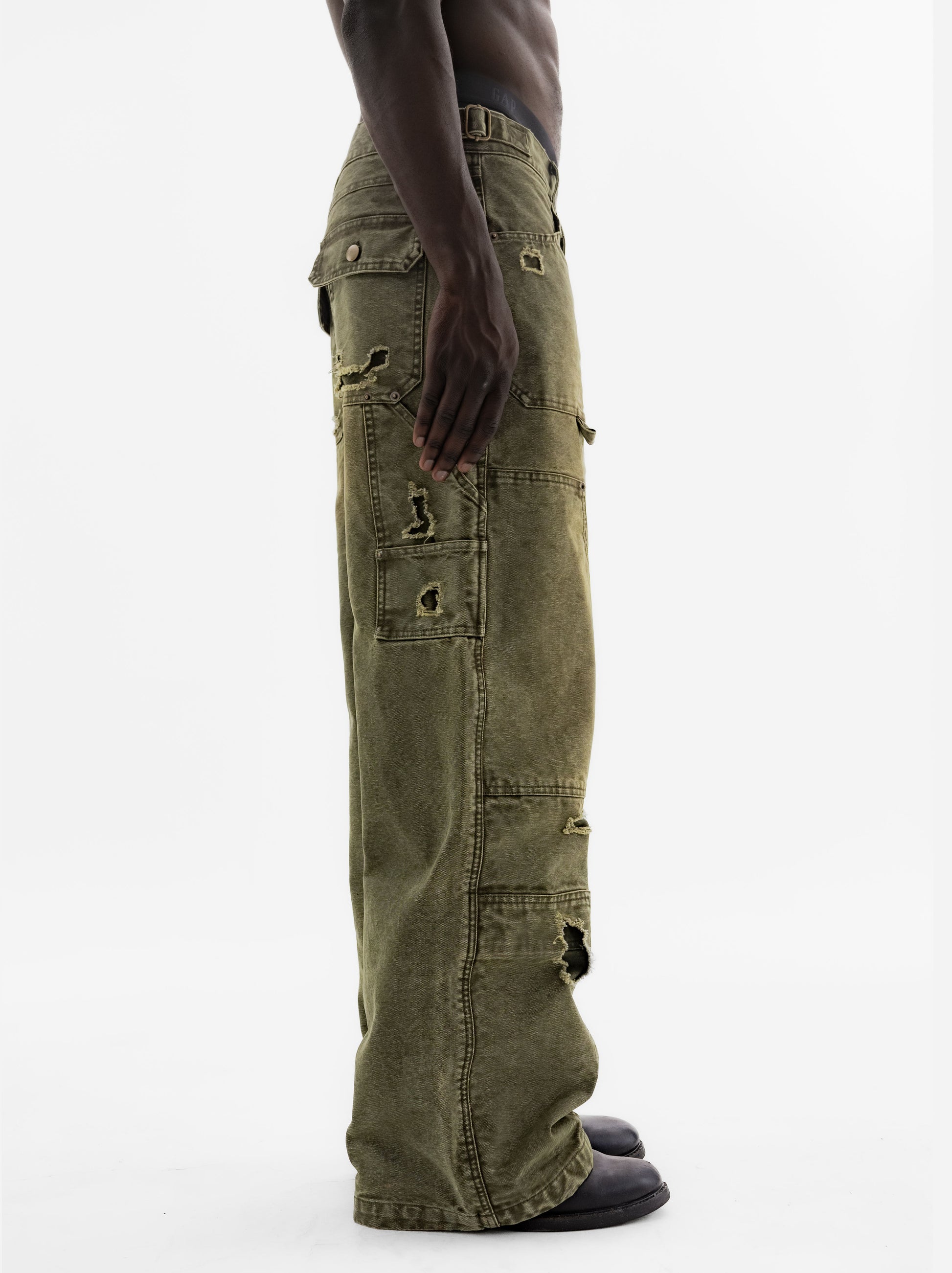 CARPENTER PANTS - OLIVE