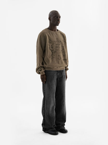 COAT OF ARMS SWEATER - BROWN
