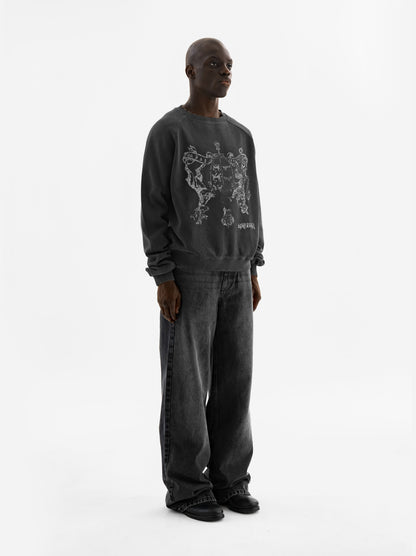 COAT OF ARMS SWEATER - BLACK