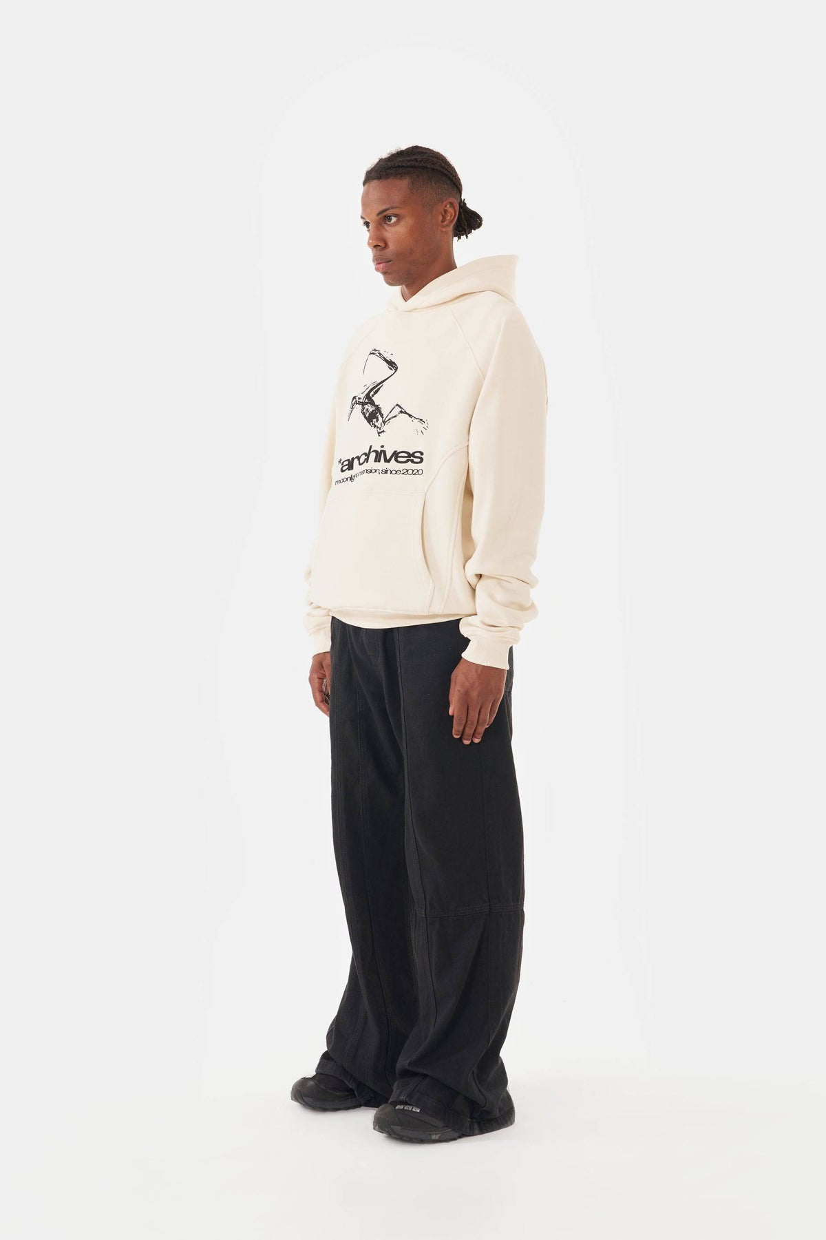 particle beige hoodie