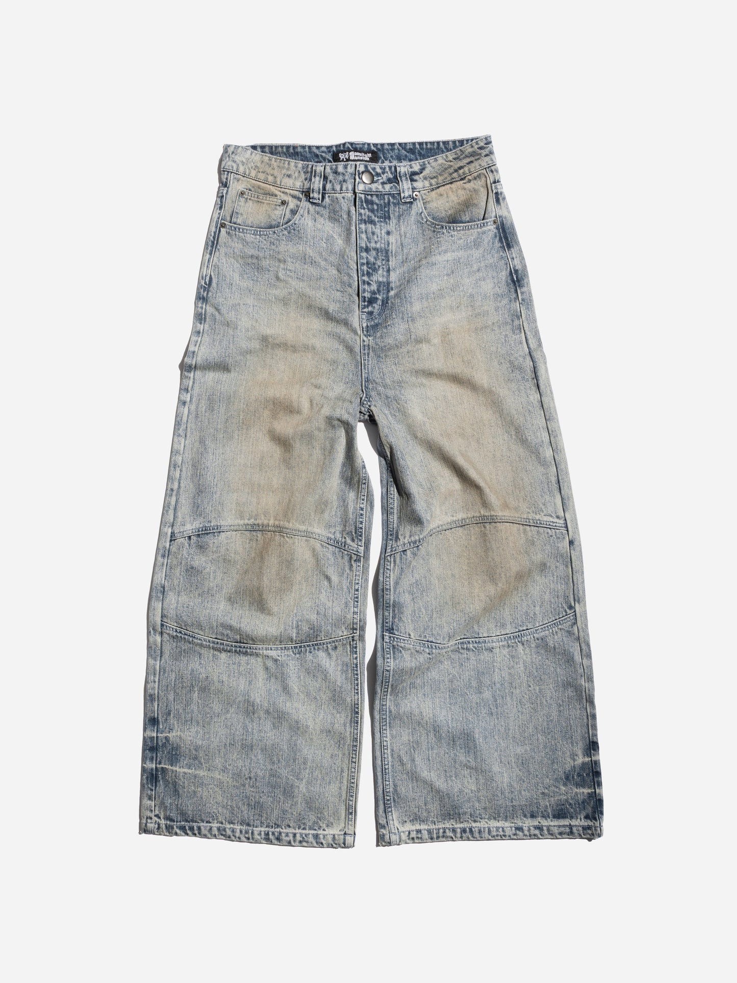 PATCHED KNEE DENIM - BAMBOO BLUE