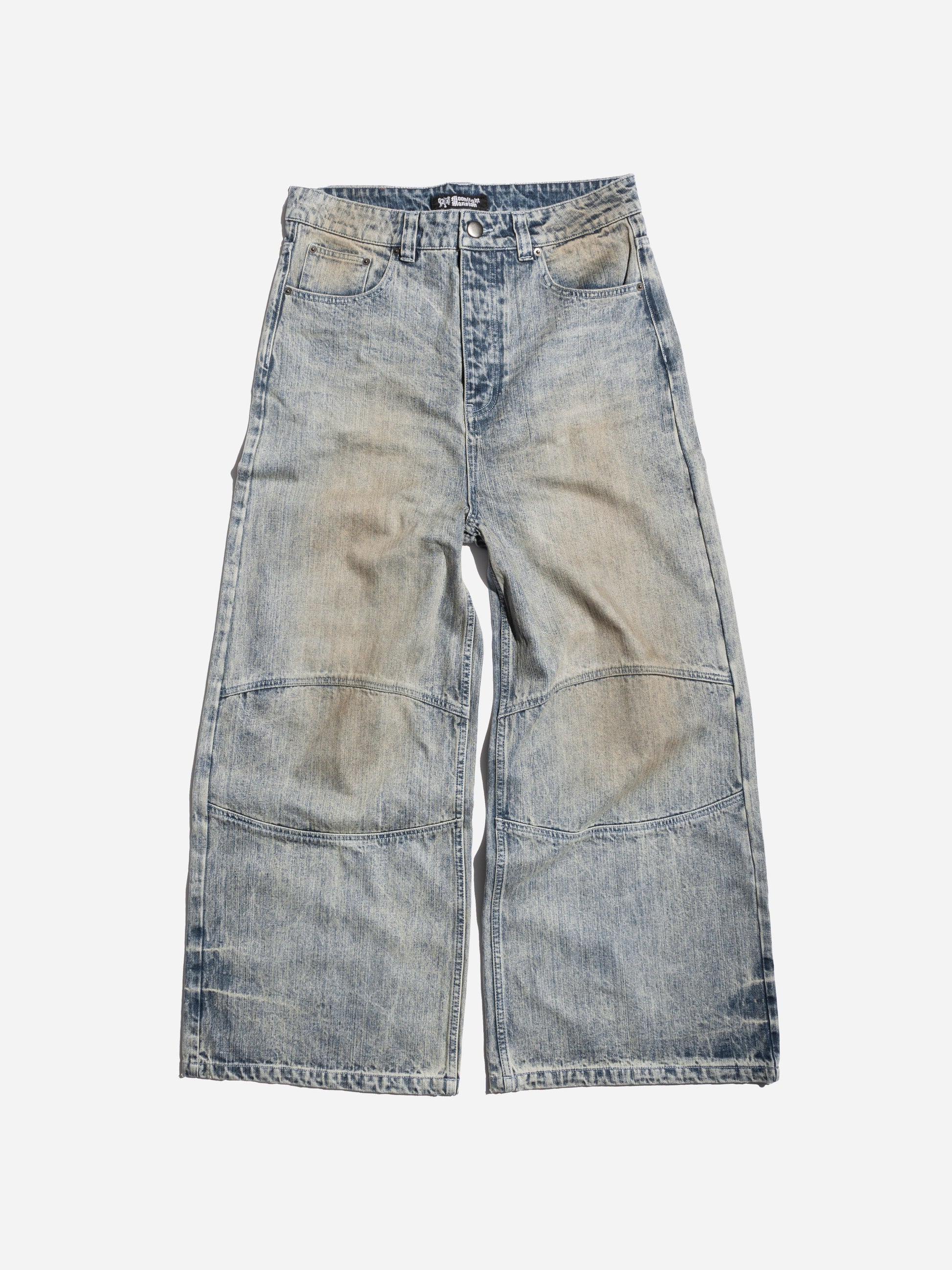 PATCHED KNEE DENIM - BAMBOO BLUE