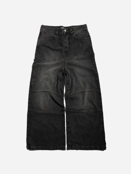 PATCHED KNEE DENIM - BLACK