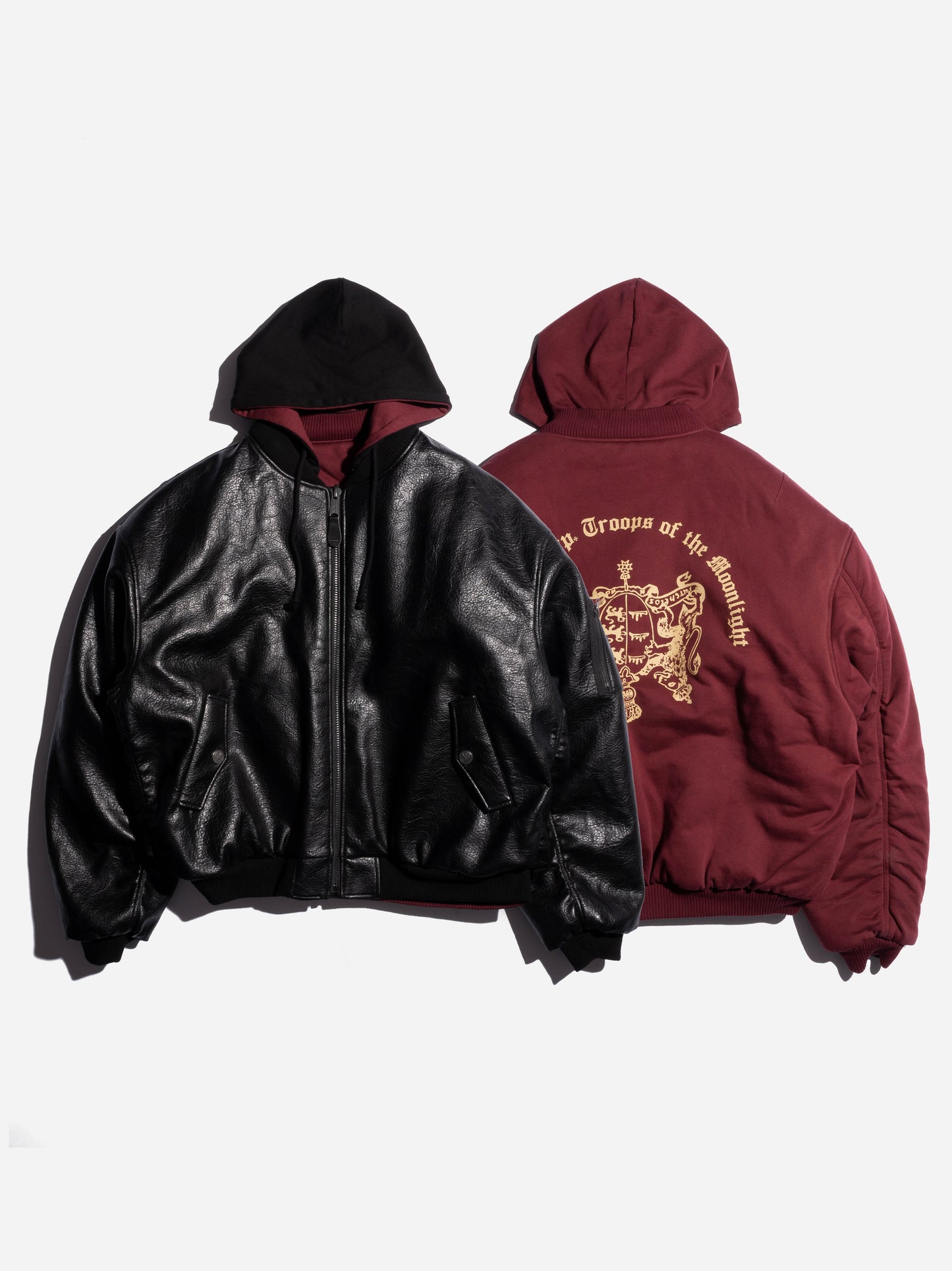 REVERSIBLE BOMBER - BLACK / RED