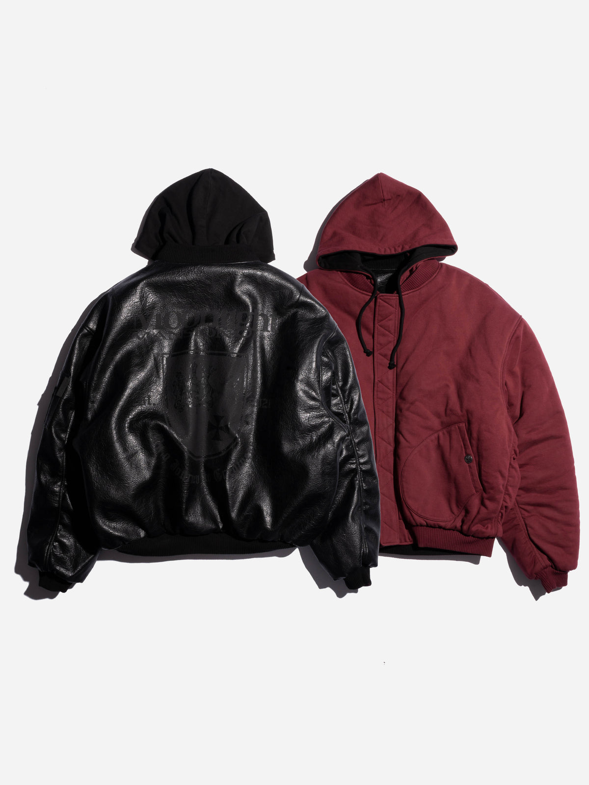 REVERSIBLE BOMBER - BLACK / RED