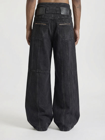 CONSTRUCTION DENIM - BLACK - Moonlight Mansion