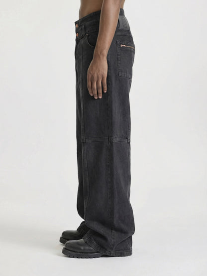 CONSTRUCTION DENIM - BLACK - Moonlight Mansion