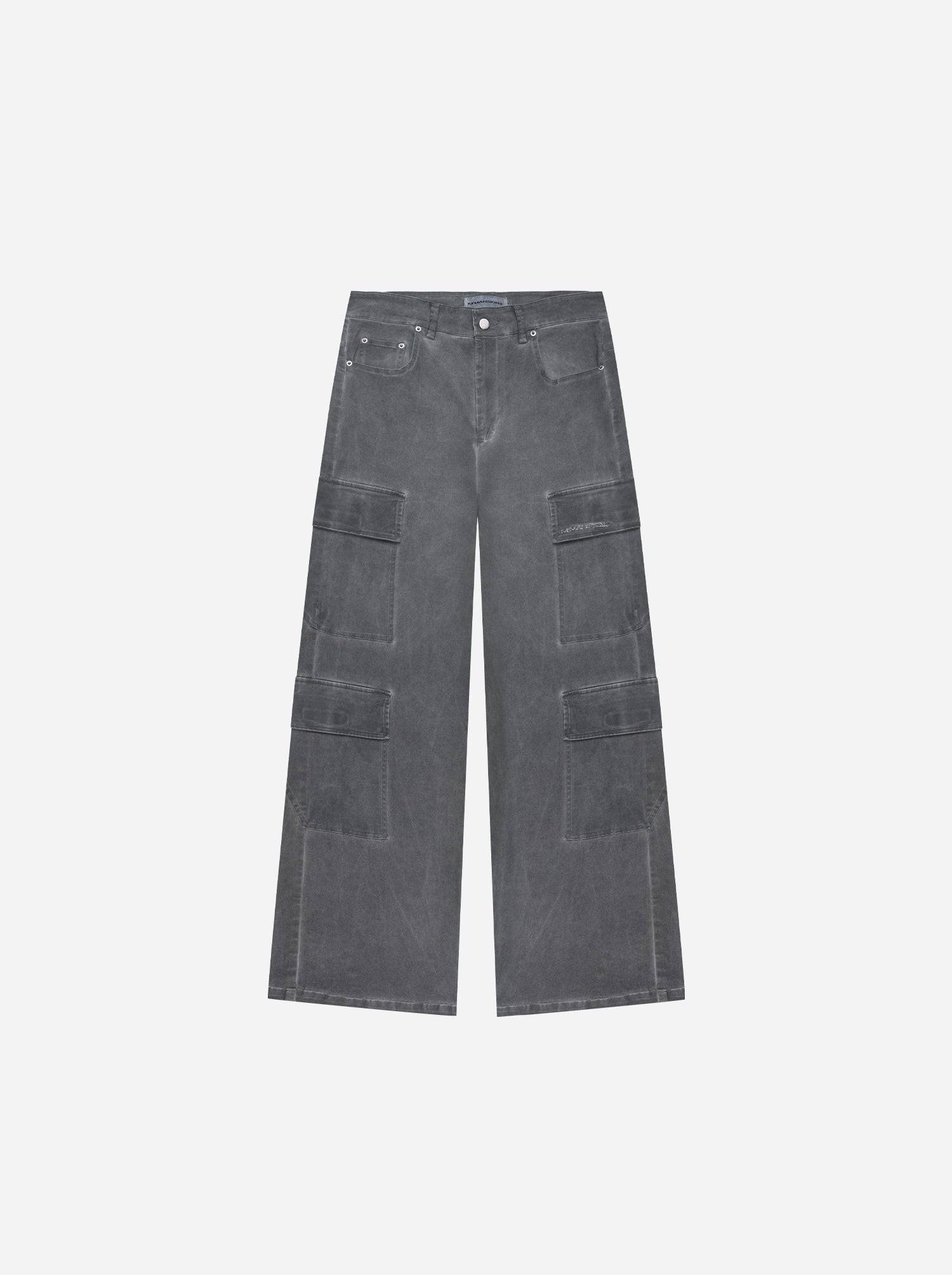WASHED CARGOPANTS - MOON GREY | Moonlight Mansion