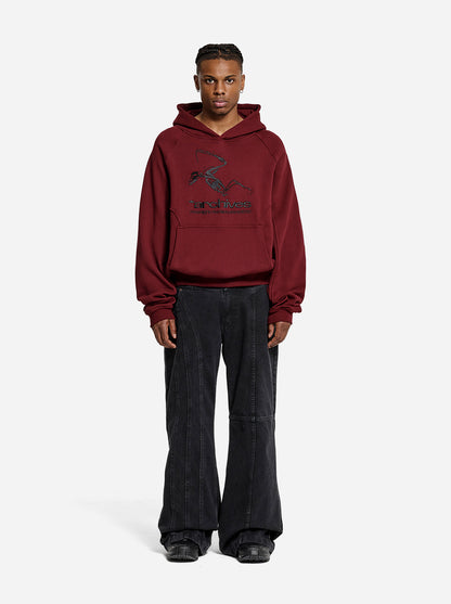 *ARCHIVES HOODIE - Bordeaux Red