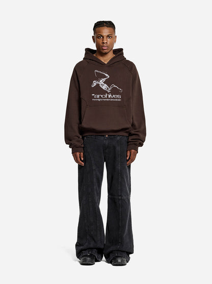 *ARCHIVES HOODIE - Dark Brown