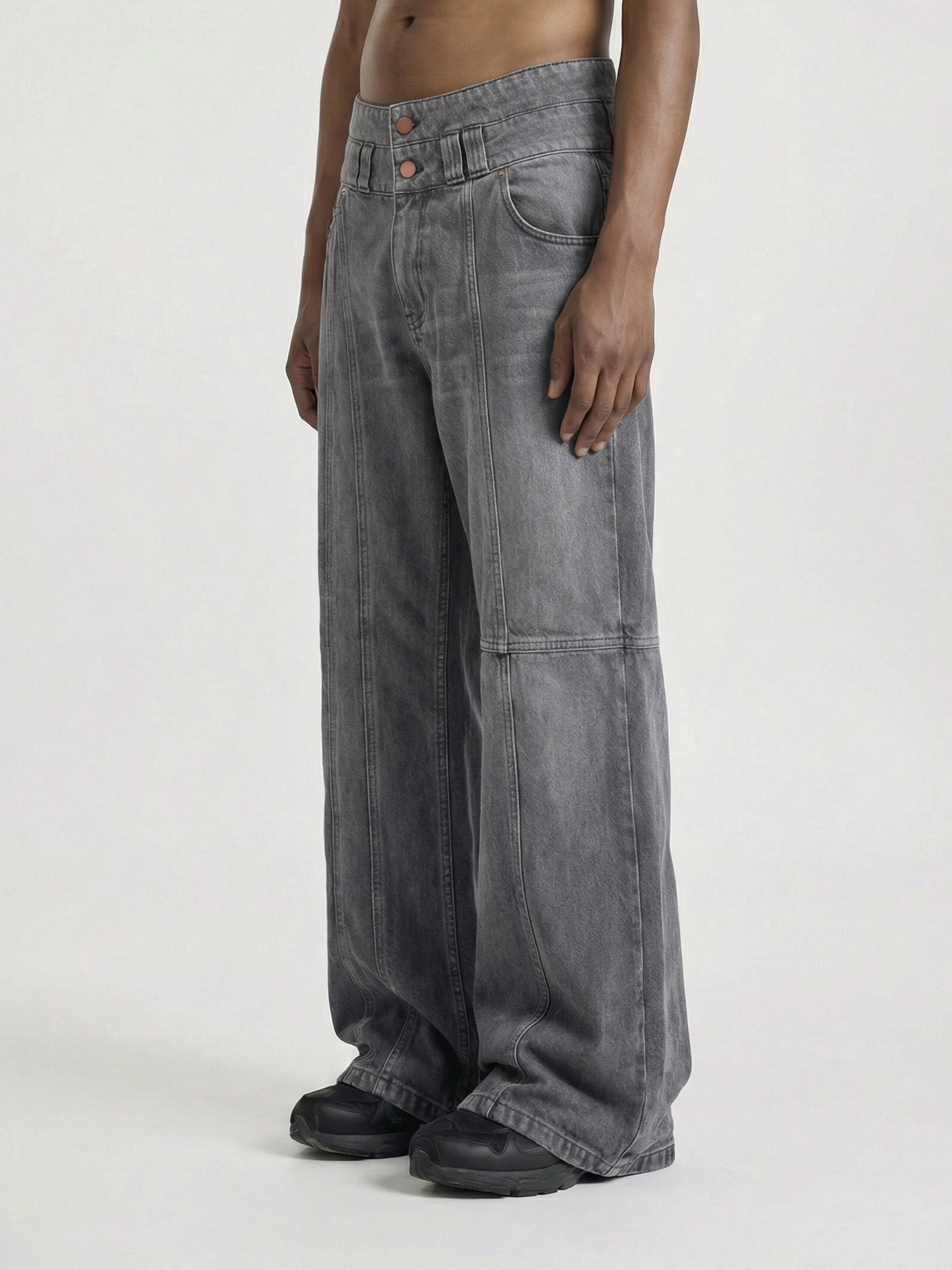 CONSTRUCTION DENIM - GREY | Moonlight Mansion