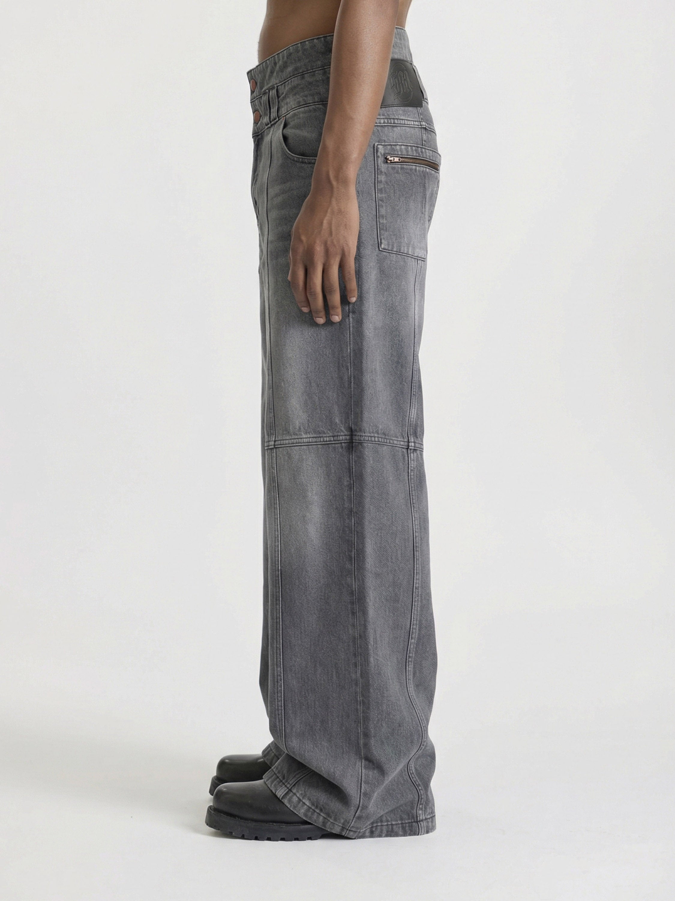 CONSTRUCTION DENIM - GREY | Moonlight Mansion