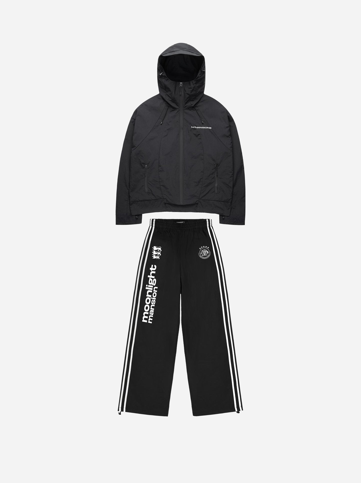 HYDRO JACKET BLACK + "TRIKOT" TRACKPANTS BLACK