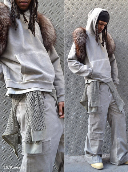 WASHED LINE - CARGOPANTS - IVORY BEIGE