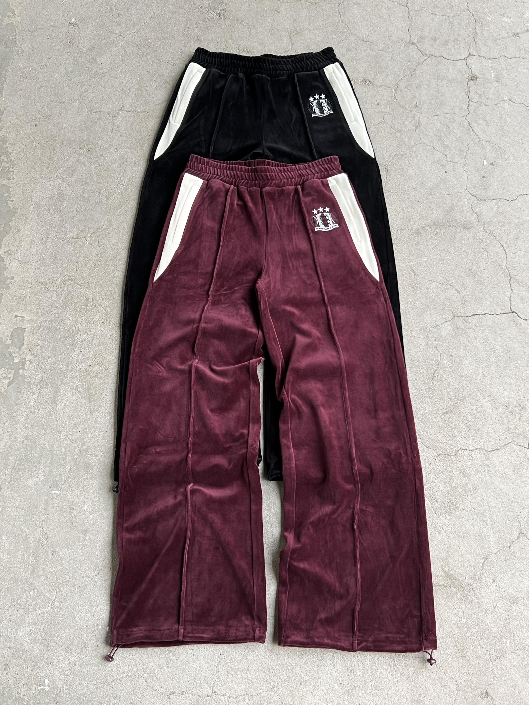OCOBHRK VELVET PANTS - BORDEAUX | Moonlight Mansion