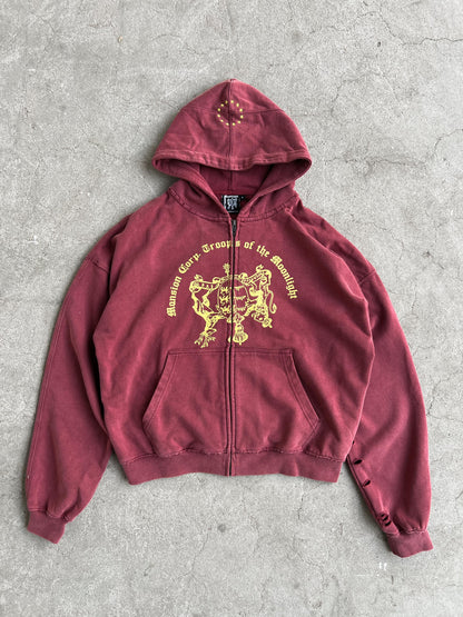 COAT OF ARMS ZIP-UP - RED - Moonlight Mansion
