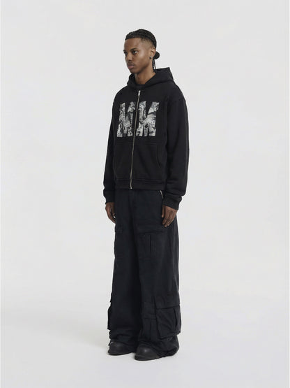 MM24 ZIP-UP - BLACK - Moonlight Mansion