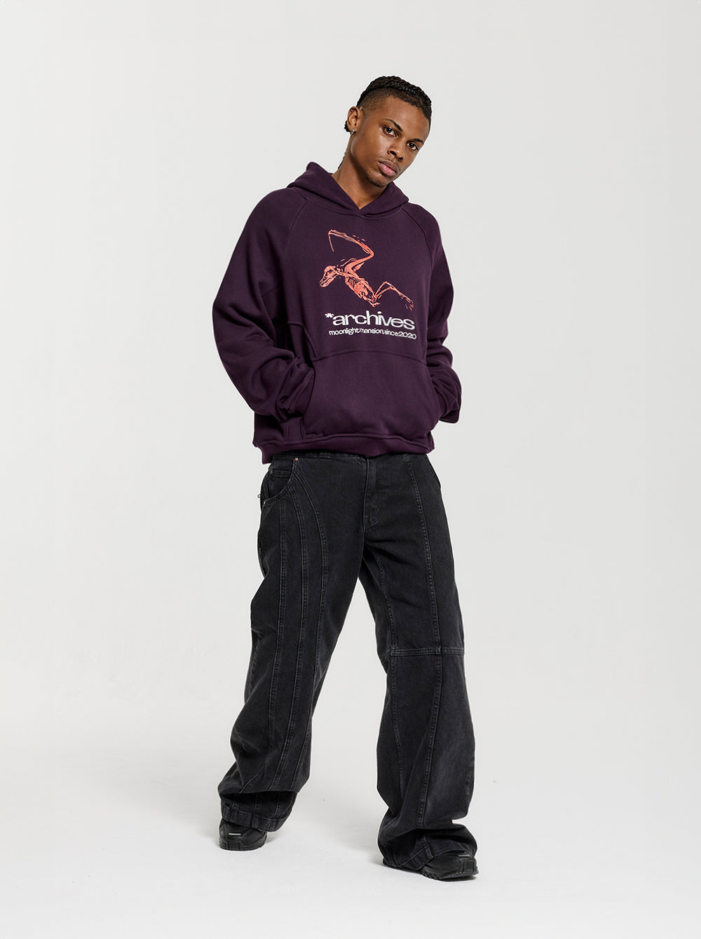 *ARCHIVES HOODIE - Dark Purple