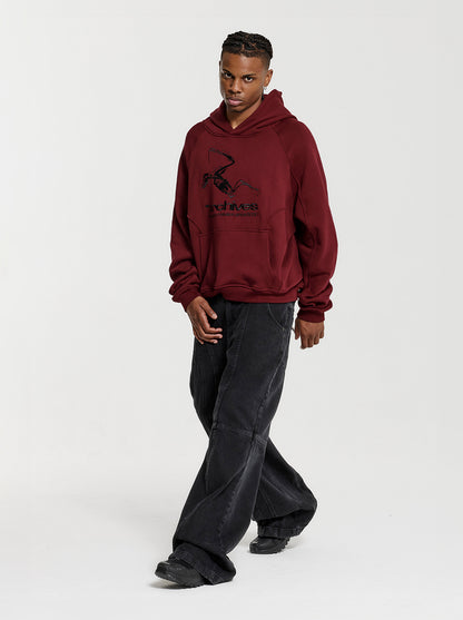 *ARCHIVES HOODIE - Bordeaux Red