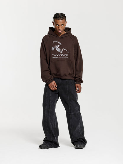 *ARCHIVES HOODIE - Dark Brown