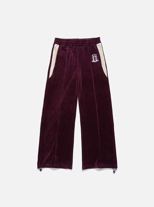 OCOBHRK VELVET PANTS - BORDEAUX