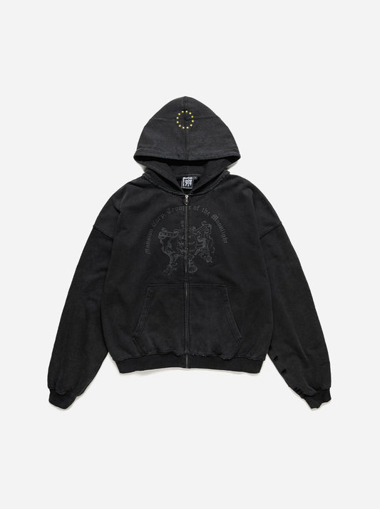 COAT OF ARMS ZIP-UP - BLACK