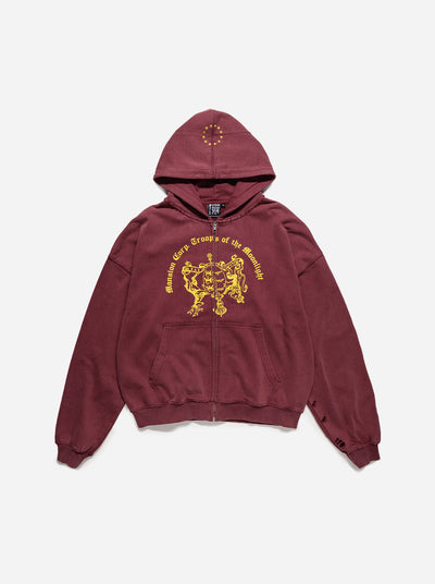 COAT OF ARMS ZIP-UP - RED - Moonlight Mansion