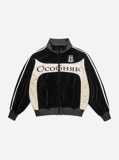 OCOBHRK VELVET JACKET - BLACK