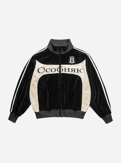 OCOBHRK VELVET JACKET - BLACK
