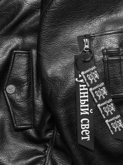 COAT OF ARMS BOMBER - BLACK - Moonlight Mansion