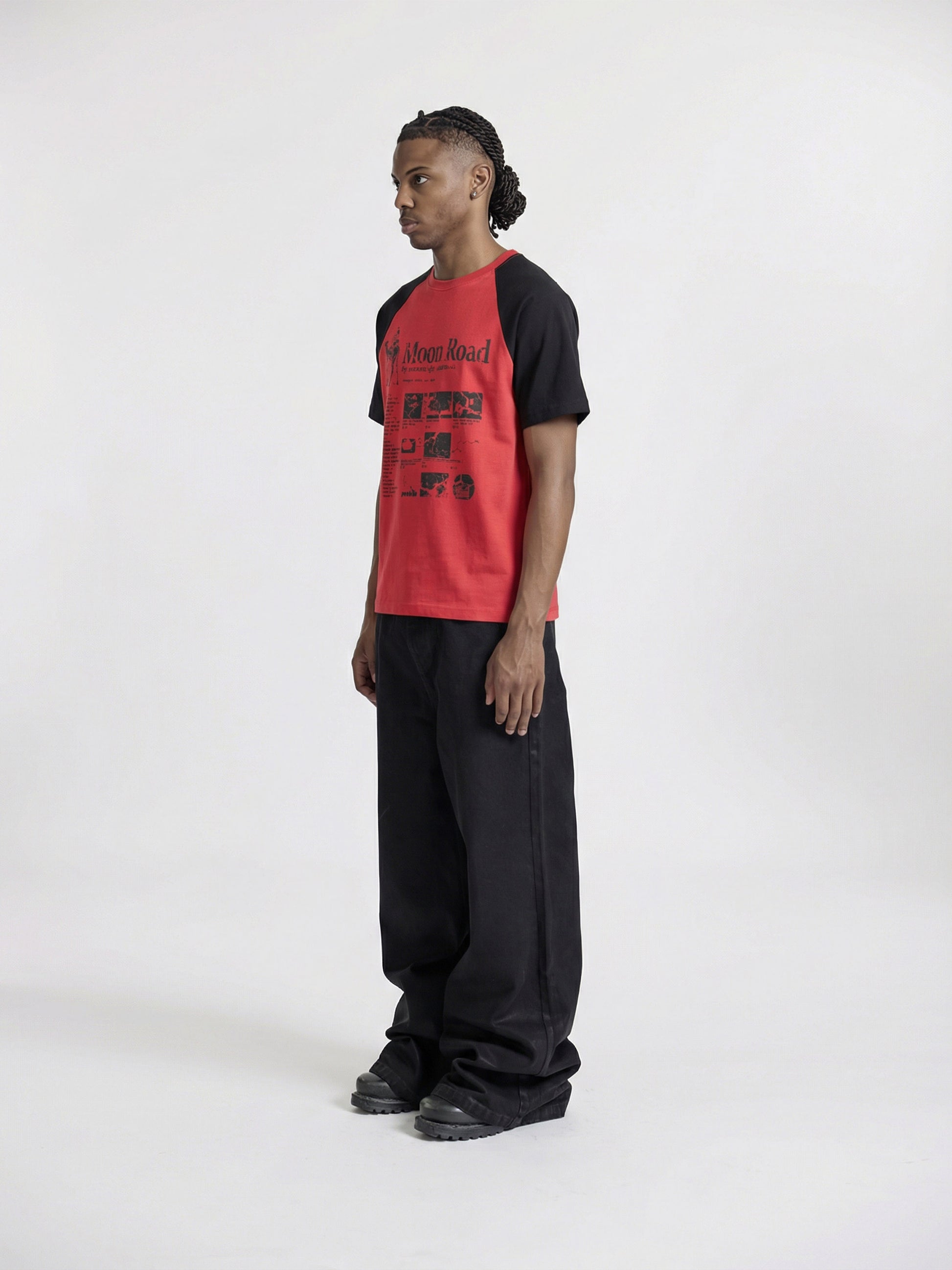 MOON ROAD T-SHIRT - RED - Moonlight Mansion