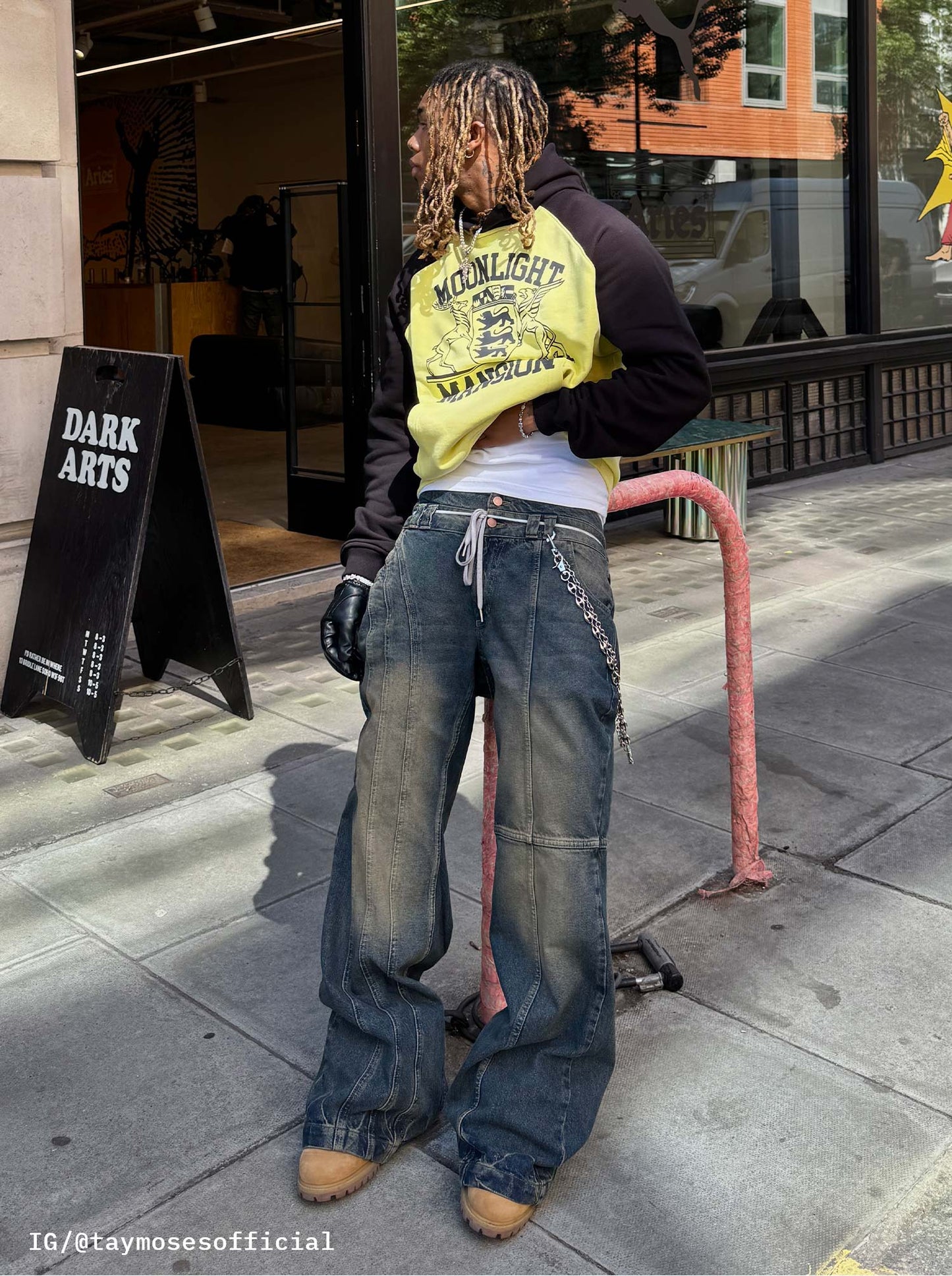 CONSTRUCTION DENIM - YELLOW BLUE