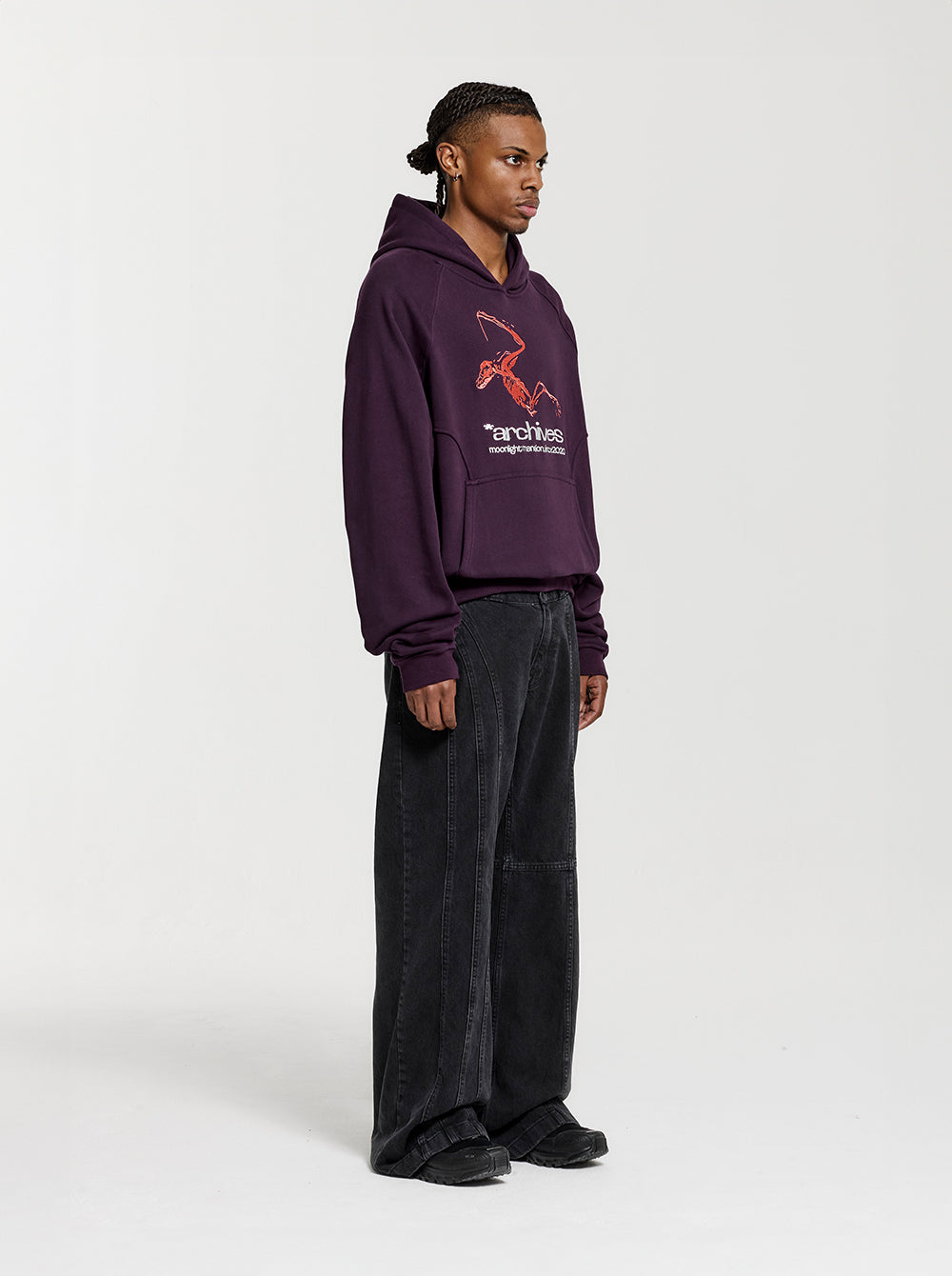 *ARCHIVES HOODIE - Dark Purple