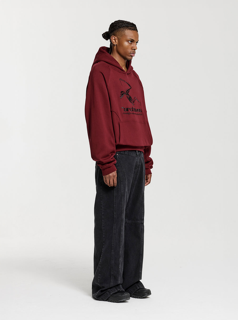 *ARCHIVES HOODIE - Bordeaux Red