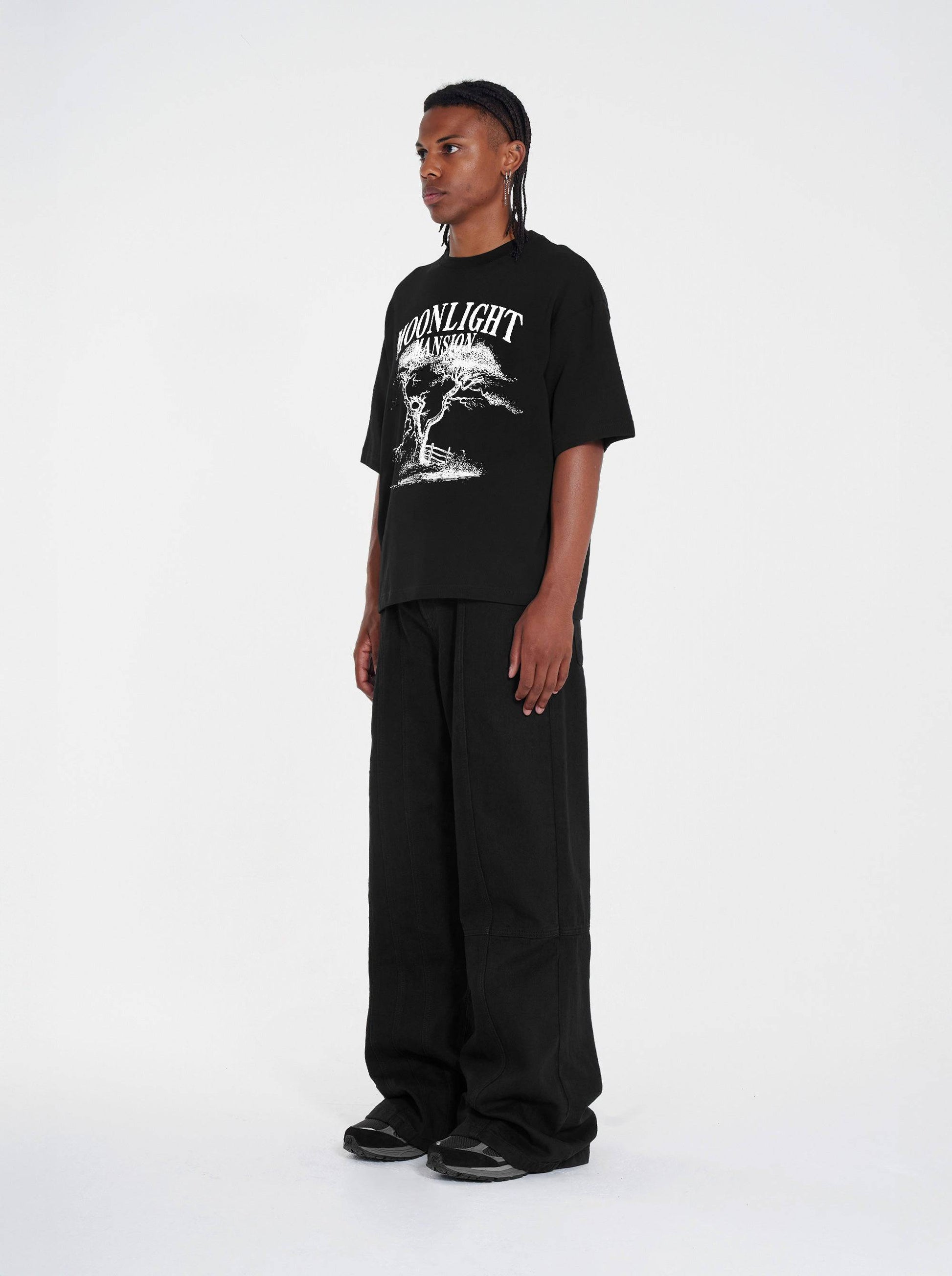 *TREE T-SHIRT - Black - Moonlight Mansion
