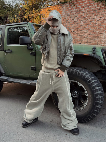 WASHED SWEATPANTS - IVORY BEIGE