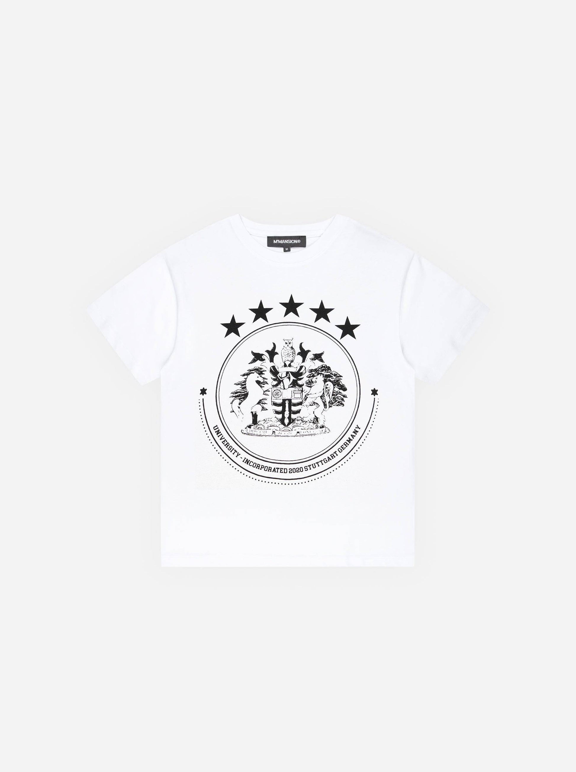 "UNIVERSITY" T-SHIRT - White - Moonlight Mansion