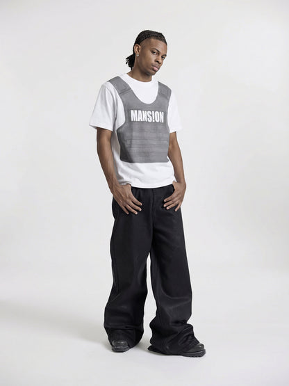 BULLET VEST T-SHIRT - WHITE - Moonlight Mansion