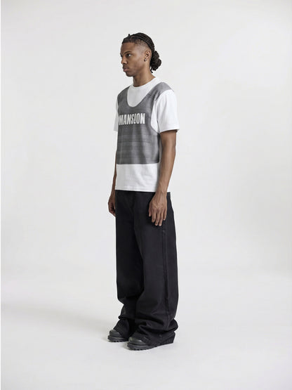 BULLET VEST T-SHIRT - WHITE - Moonlight Mansion