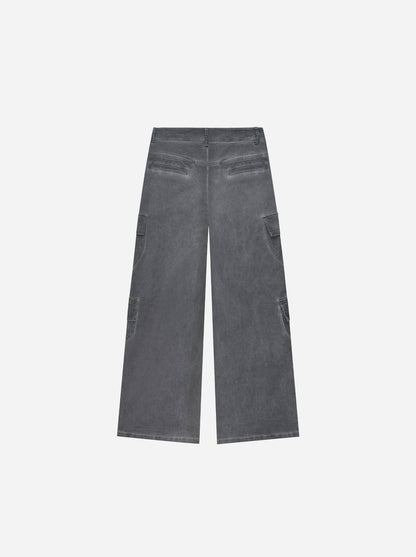 WASHED LINE - CARGOPANTS - MOON GRAY - Moonlight Mansion