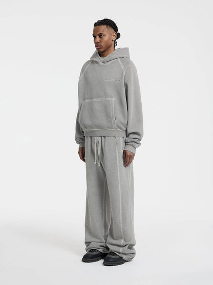 WASHED LINE - HOODIE - IVORY BEIGE - Moonlight Mansion