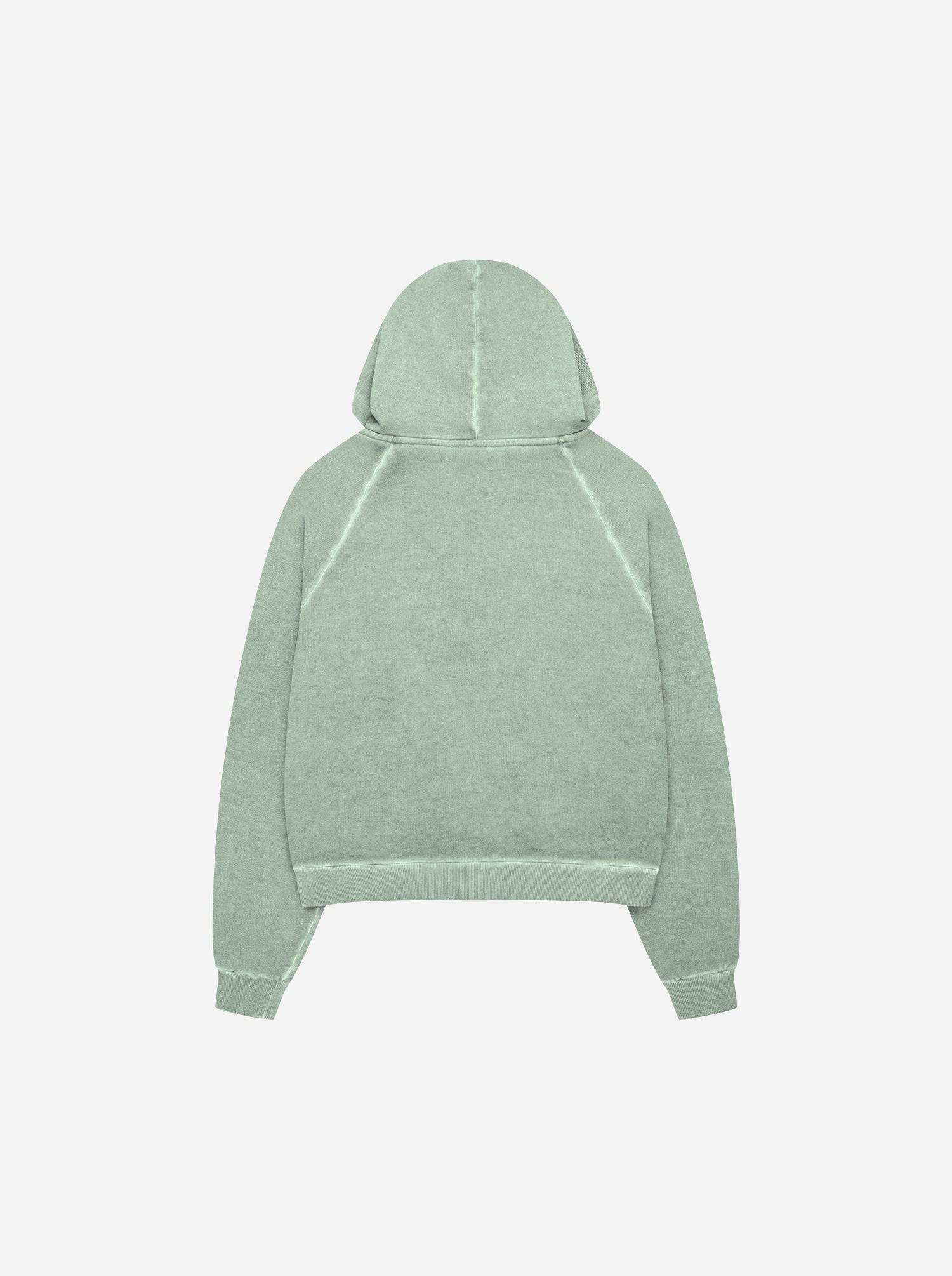 WASHED LINE - ZIP-UP - MUTE GREEN - Moonlight Mansion