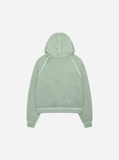 WASHED LINE - ZIP-UP - MUTE GREEN - Moonlight Mansion
