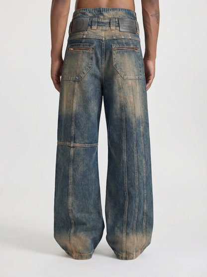 CONSTRUCTION DENIM - YELLOW BLUE - Moonlight Mansion