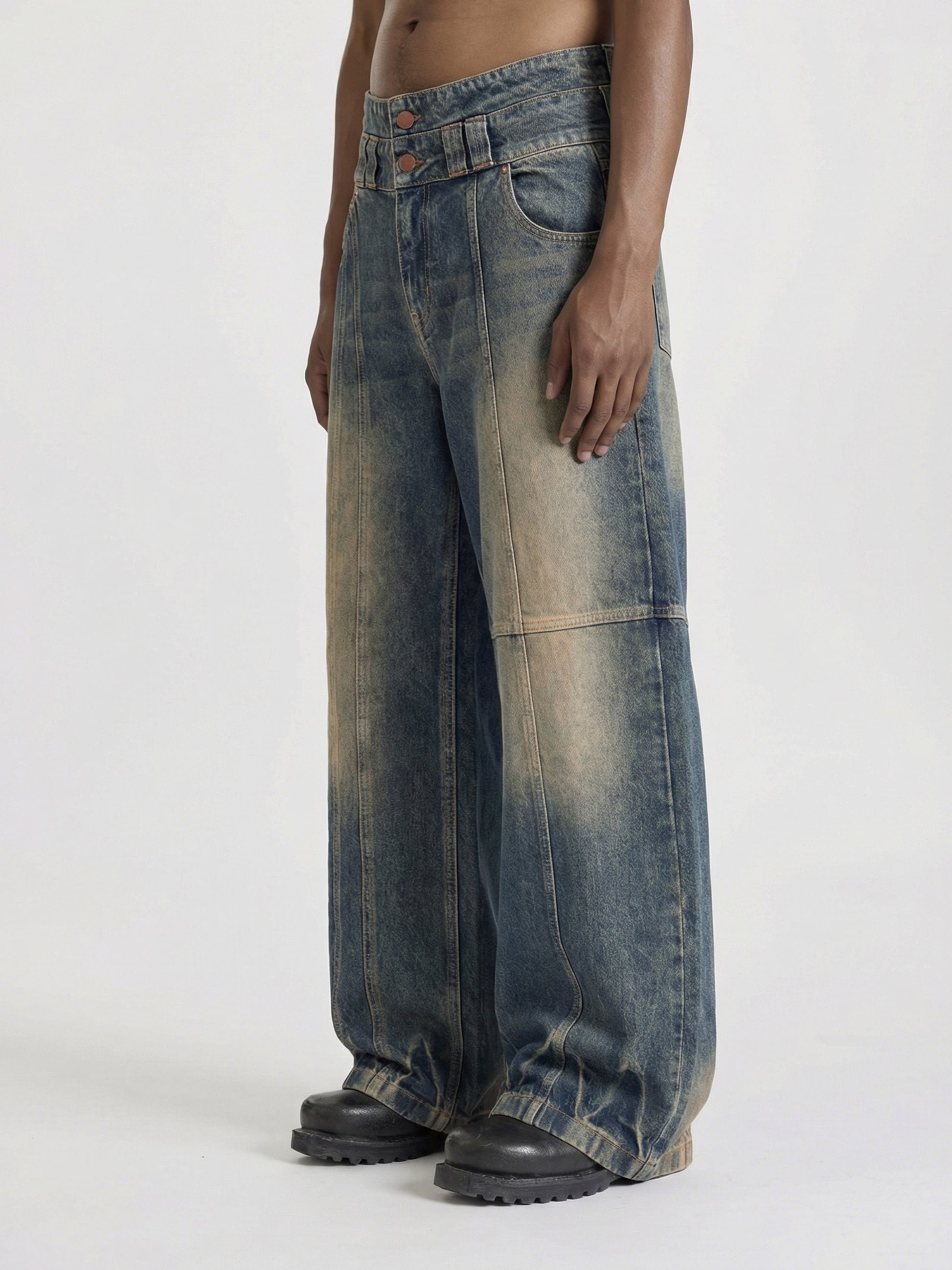 CONSTRUCTION DENIM - YELLOW BLUE - Moonlight Mansion