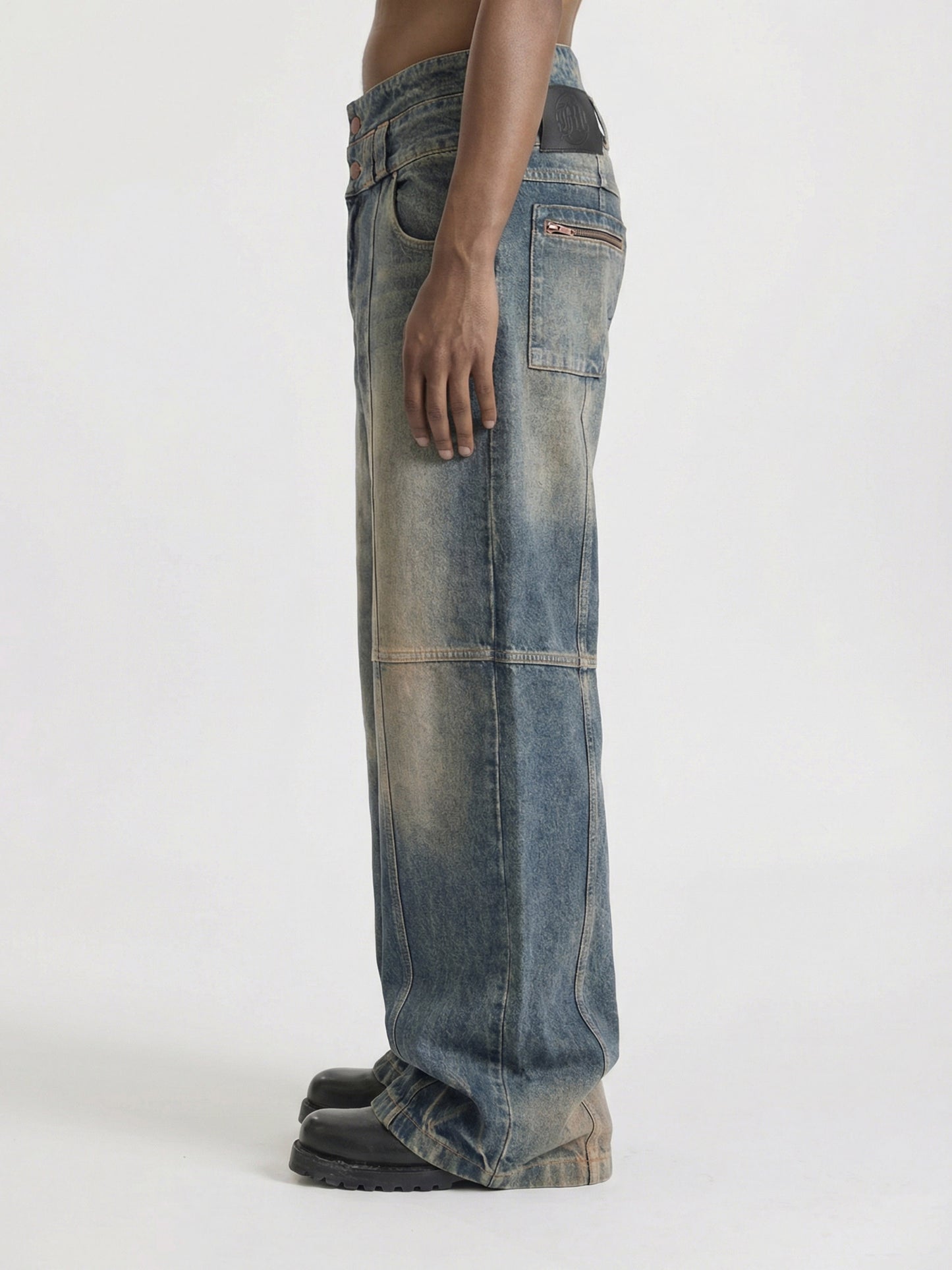 CONSTRUCTION DENIM - YELLOW BLUE - Moonlight Mansion